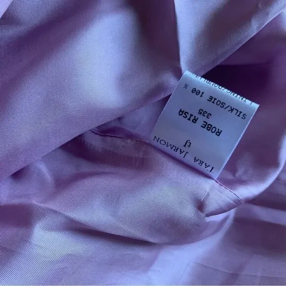 TARA JARMON PINK SILK MIDI DRESS - Picture 10 of 13